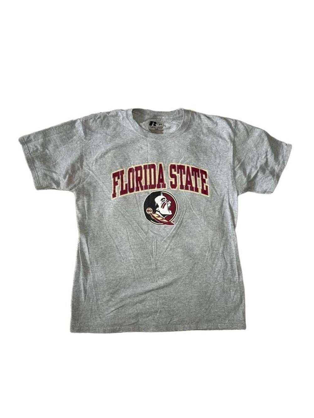 Russell Florida State Seminoles Gray Short Sleeve T-Shirt Size M